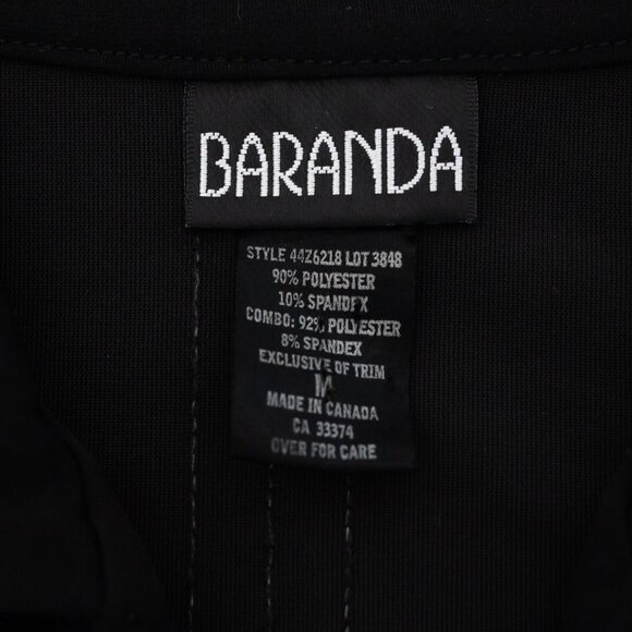 Baranda Vintage Velvet Top Blouse M Black Sequin Y2K Dark Whimsy Goth Vampy - Picture 6 of 12